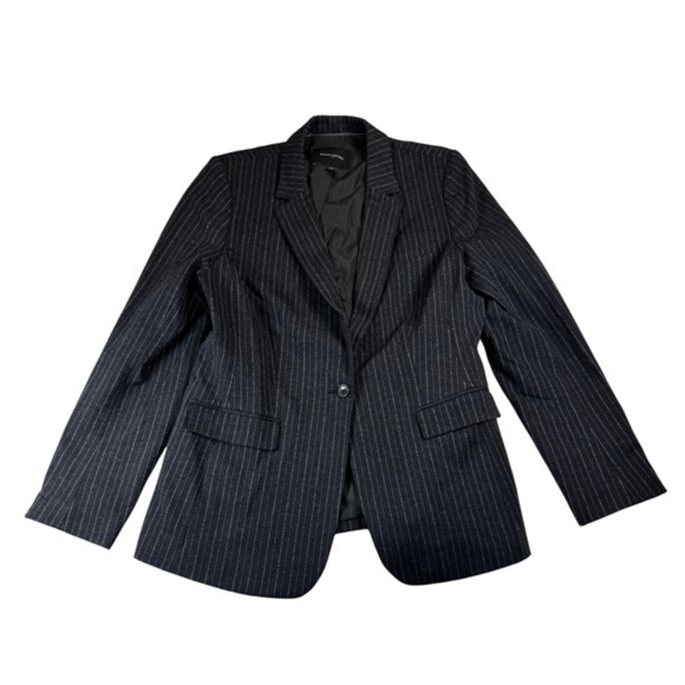 Banana Republic Women's Size 14 Gray Pinstripe Blazer Career‎ Business Casual
